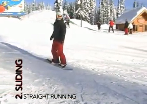 Snowboard Straight Running